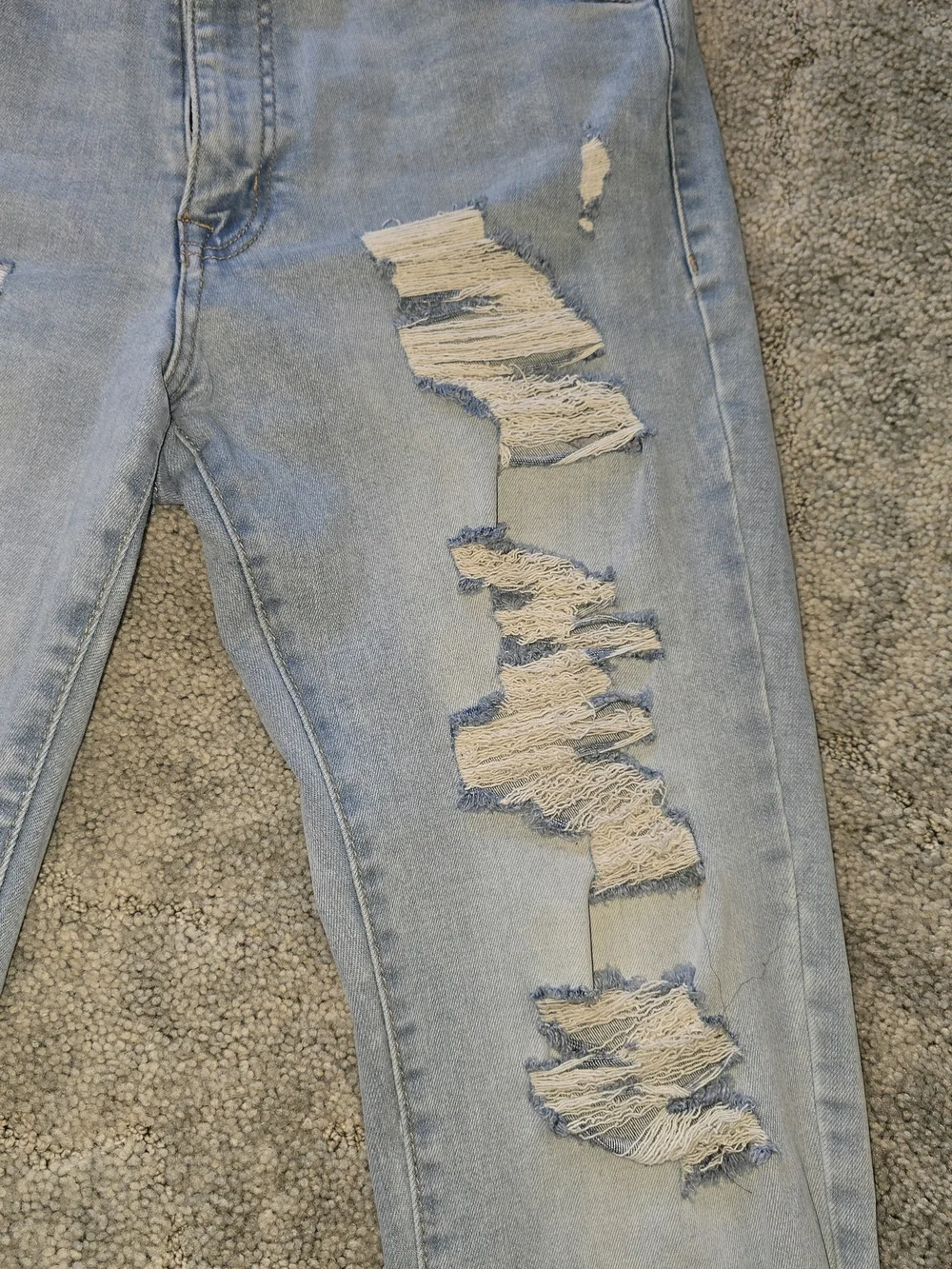 Light Wash Y2K Distressed Kids Aeropostale Jeans High Rise Jegging *0038
